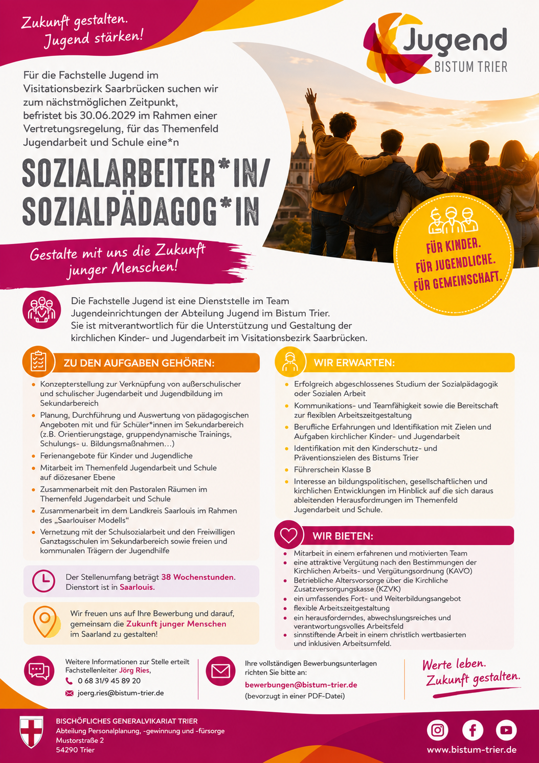 Ausschreibung Sozialarbeiter*in/Sozialpädagog*in
